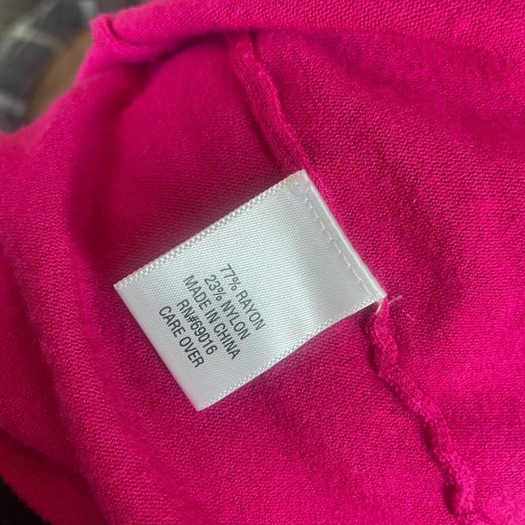 Women's Pink Open Front Sweater size 1X Laura Ashley - Picture 5 of 6